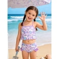 thumbnail image 6 of Lanbubble Girls 3 Piece Swimsuit Set Long Sleeve Rash Guard Tankini Bathing Suits Beach Swimwear 3-4 Years, 6 of 8