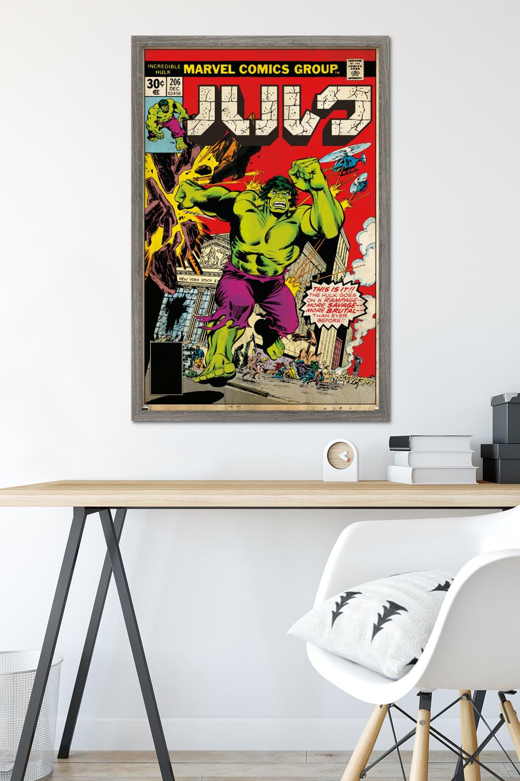 Marvel Katakana - Hulk #206 Wall Poster, 22.375" x 34" Framed