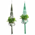thumbnail image 6 of SPRING PARK Vintage Outdoor Flower Pot Hanging Net Handmade Woven Plant Lanyard Net Holder, 6 of 7