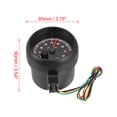 thumbnail image 2 of 0-8000 RPM for White LED Backlit Tachometer Gauge Meter Kit Matte Black with Red Shift Light for Car SUV Truck, 2 of 6