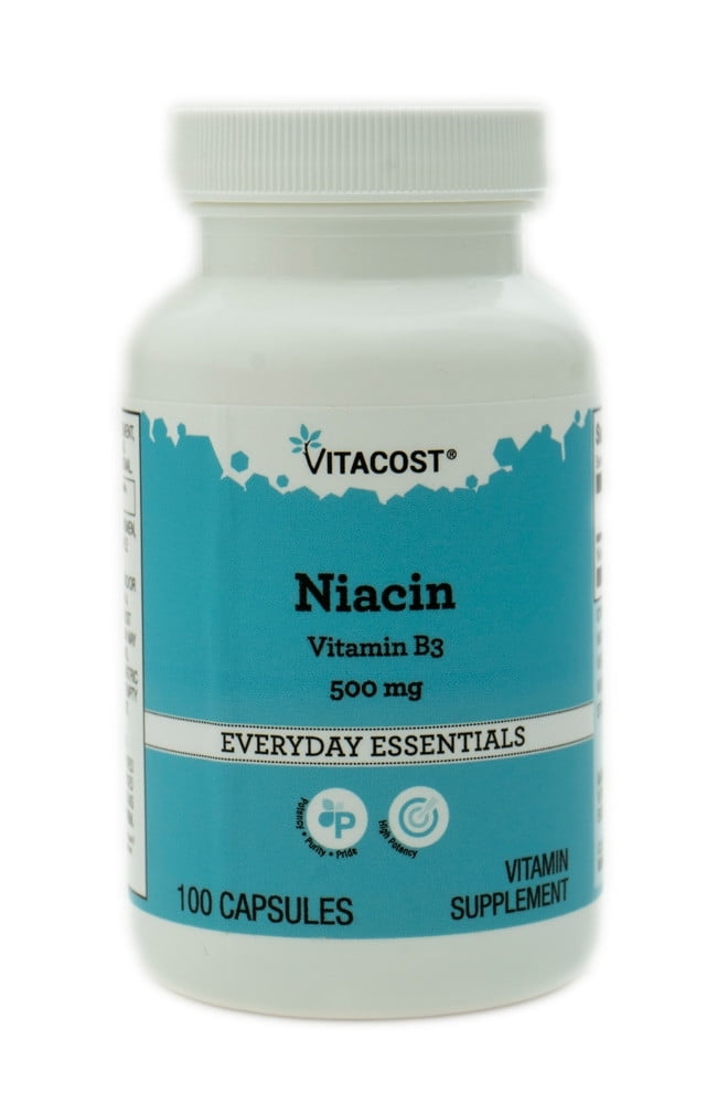 Niacin Vitamin B3 500 Mg 100 Capsules