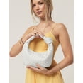 thumbnail image 3 of Sac à Main Noué Tissé pour Femmes - Faux Cuir Mode Designer Sacs Hobo pour Dames - Sac à Main Poignée Nouée Mode, 3 of 6