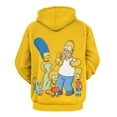 thumbnail image 3 of Simpsons Casual Pullover Hoodie Unisex Hooded Sweatshirt Novelty 3D Graphic Long Sleeve Sweater with Pocket 2XL, 3 of 8