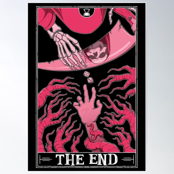 The End "Tarotesque" (Dark) Poster Wall Art, Modern Wall Decor For Living Room Bedroom, 8x12 UNFRAMED