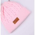 thumbnail image 4 of GRNSHTS Toddler Kids Boys Girls Beanie Woolen Hat Solid Color Winter Warm Double Pom Pom Cap for 1-3 Years Old Pink, 4 of 5
