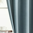 thumbnail image 2 of Fashnice Blackout Grommet Single Curtain Panel Thermal Insulated Modern Bedroom Energy Efficient Curtains Luxury Solid Color Window Drapes Light Blue 52 x 102 inch, 2 of 4