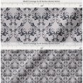 thumbnail image 2 of Soimoi Grey Cotton Cambric Fabric Filigree Damask Print Sewing Fabric Yard 42 Inch Wide, 2 of 7