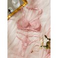 thumbnail image 4 of Ellolace-conjunto erótico de encaje con bordado Floral delicado para mujer, lencería elegante, hada romántica, artículos de Intim, trajes de fantasía de San Valentín, 4 of 5