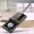 thumbnail image 4 of Case for Samsung Galaxy Z Flip5 2023,Protect PU Leather Cover with Wrist Strap Shockproof Protection Case (Coffee), 4 of 16