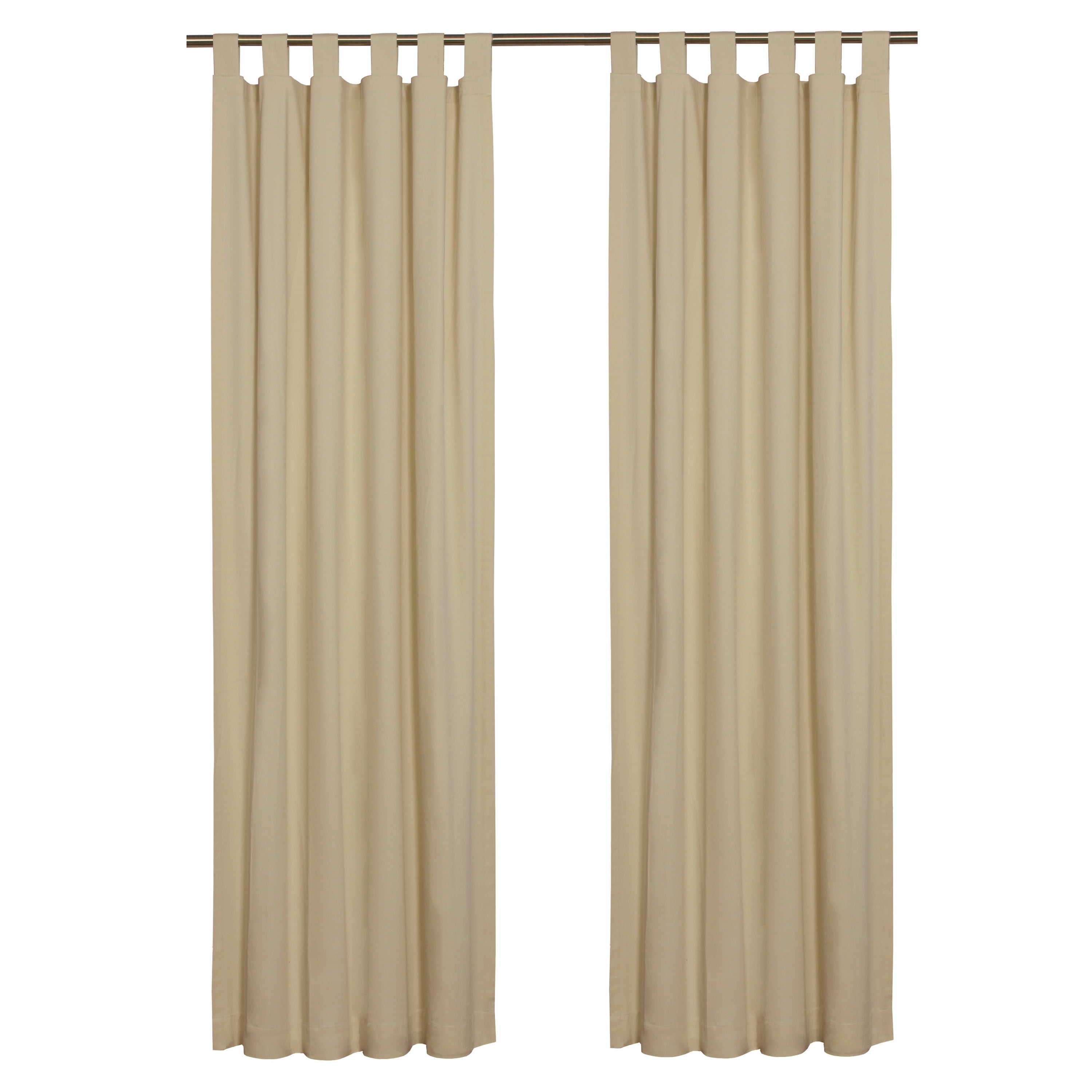 Winmate Insulated Cotton Tab Top Curtain Panel - Pair each 40" x 95" in Khaki