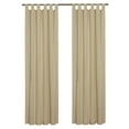 thumbnail image 2 of Winmate Insulated Cotton Tab Top Curtain Panel - Pair each 40" x 72" in Khaki, 2 of 6