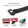 thumbnail image 4 of FVH PCI-E Ultraport Slimline SAS Slim 4.0 SFF-8654 8i 74pin to Dual SFF-8654 4i 38Pin Cable 40cm PCI-Express, 4 of 7