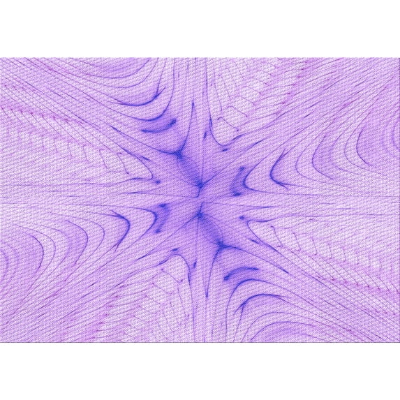 Ahgly Company Indoor Rectangle Patterned Heliotrope Purple Area Rugs, 6' x 9'