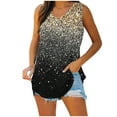 thumbnail image 1 of Mode Femmes Décontracté Col en V Blouse Imprimée Sans Manches T-Shirt Élégant Débardeur d'Été, 1 of 6