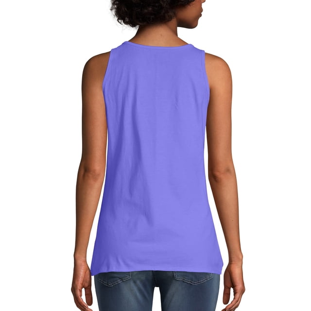 Hanes Womens Scoop Neck Tank Top, Petal Purple, X-Large