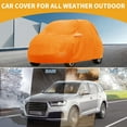thumbnail image 2 of Unique Bargains Car Cover Waterproof All Weather Automotive Outdoor Anti-UV Sun Rain Protection Full Exterior Cover for Smart Fortwo 210D-PU Orange with Reflective Strips, 2 of 5