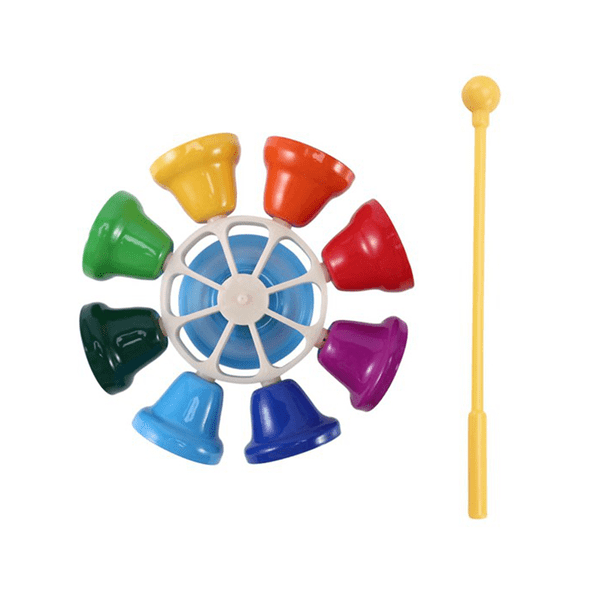 Instrumento de PercusióN Orff, Campana Giratoria de 8 Tonos, CinturóN, de PercusióN, Juguetes Educativos para NiñOs