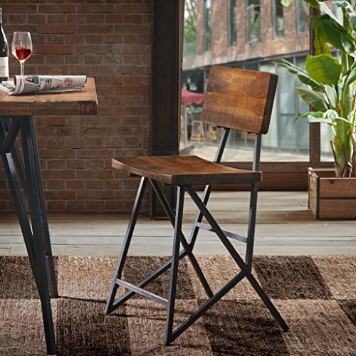 Counter Stool Reclaimed Brown/ Gun Metal/See below