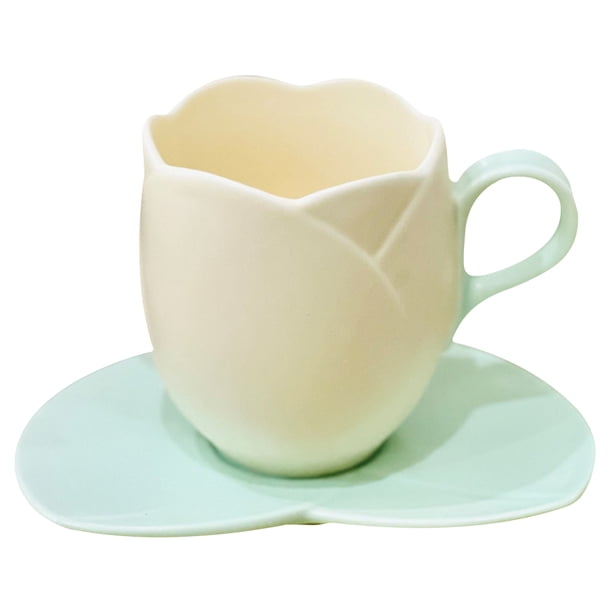 Vajilla Creativa Hugtrwg cerámica con forma de tulipán para capuchino