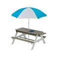 thumbnail image 5 of Wooden Kids Picnic Table, Sand and Water Table with Umbrella, Activity Table for Outdoor Backyard Patio Play, 5 of 15