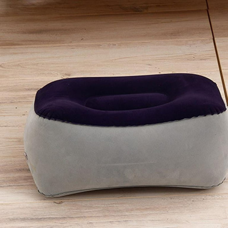 Soft Footrest Pillow PVC Inflatable Foot Rest Pillow Cushion Air Travel  Office Home Leg Up Relaxing Pillow