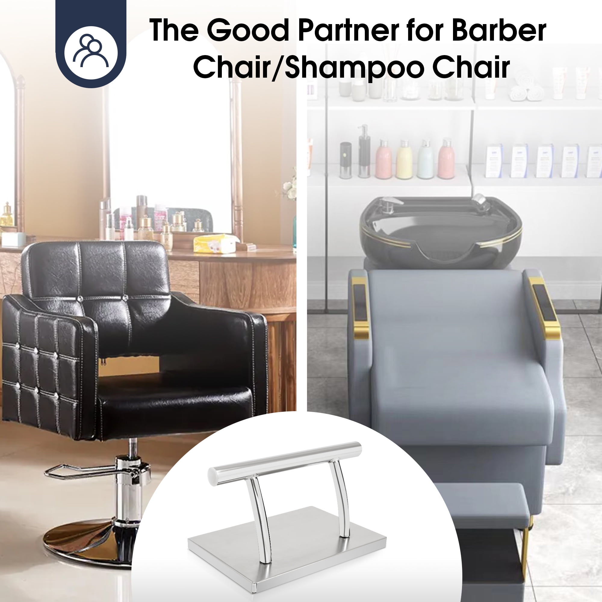 Stainless Barber Chair Footrest Barbers Equipment