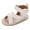White, variant on Ymyiu Girls' Sandals Girl's Ruched Single Band Chic Flats Square Open Toe Leather Slide Sandals Size 5 (White,Toddler 5)