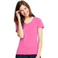 thumbnail image 2 of By Hanes Women's X-Temp V-Neck T-Shirt_Neon Pink Heather_XL, 2 of 2