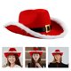 thumbnail image 2 of Sombreros de vaquera de Navidad, sombreros de Papá Noel, gorra occidental con ala blanca, sombrero occidental para fiesta de Navidad, accesorio de disfraz occidental, 2 of 8
