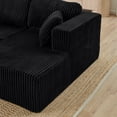 thumbnail image 6 of 132" Oversized Modular Sectional Sofa, Convertible U Shaped Couch with 28-inch Deep Seat and Double Chaises, 4-Seat Upholstered Cloud Couch for Living Room, Black, 6 of 8