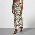 thumbnail image 5 of USSUMA Solid Drawstring Long Skirt Satin-Look Elastic Waist Pull-On A-Line Maxi With Flowing Hem And Side Slit For Resort Travel Everyday Wear Versatile Beach Maxi Skirt, 5 of 7