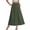 Green, variant on Turilly Summer Skirts for Women Elastic High Waist Flared Midi Skirt Solid Color Soft Daily Casual All Match Skirt