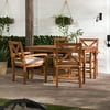 Manor Park 5-Piece X-Back Wood Outdoor Patio Dining Set, Brown