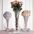 thumbnail image 2 of BalsaCircle Clear 4 Pieces 15" Glass Trumpet Vases Party Centerpieces Flowers Cheap Bulk, 2 of 8