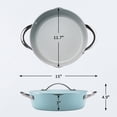 thumbnail image 4 of Tramontina Fiora 4.25-Quart Aluminum Ceramic Nonstick Multipurpose Pan with Lid, Induction-Ready, ILAG Swiss Coating, Oven & Dishwasher Safe - Frost Blue, 4 of 13