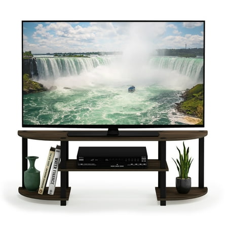 Furinno 11058 Turn-S-Tube Wide TV Entertainment Center, Columbia Walnut/Black