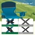 thumbnail image 5 of Sophia & William Camping Chairs 2 Pack Portable Outdoor Folding Chairs with Cooler Bag & Side Pocket, Blue, 5 of 9