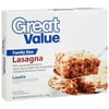 Great Value: 3 Cheese Lasagna w/Meat & Sauce Frozen Pasta, 96 oz