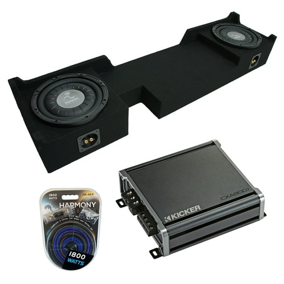 2004-2008 Ford F-150 Ext Super Cab Truck Harmony F104 Dual 10" Sub Box & CXA8001