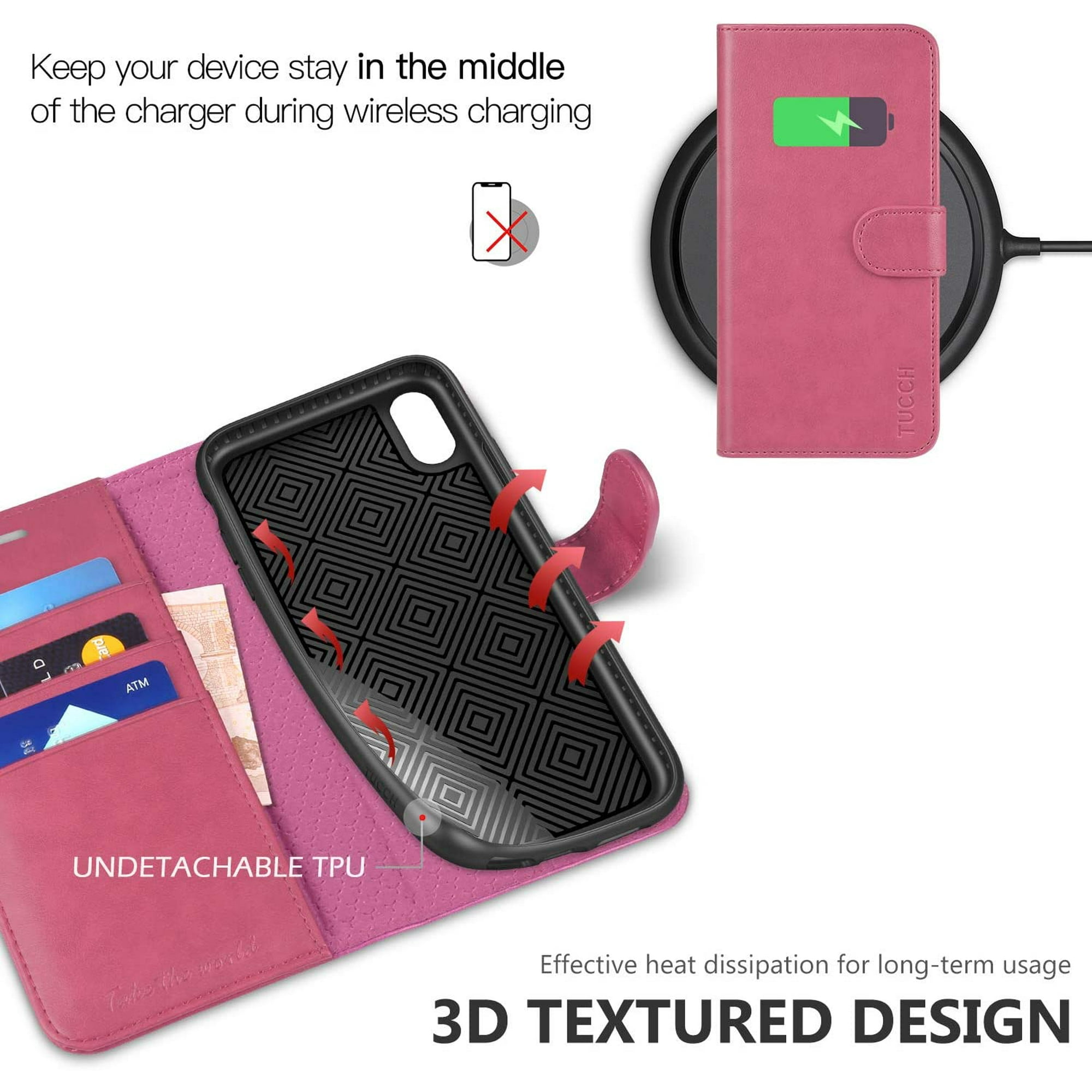 TUCCH iPhone XR Case, RFID Wallet Case PU Leather iPhone XR Flip
