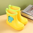 thumbnail image 2 of LIIPEE Boys Girls Boots Summer Autumn Comfort Cute Cartoon Non- Rain Boots Boy Classic Daily Boot,Yellow,3-4 Years, 2 of 3