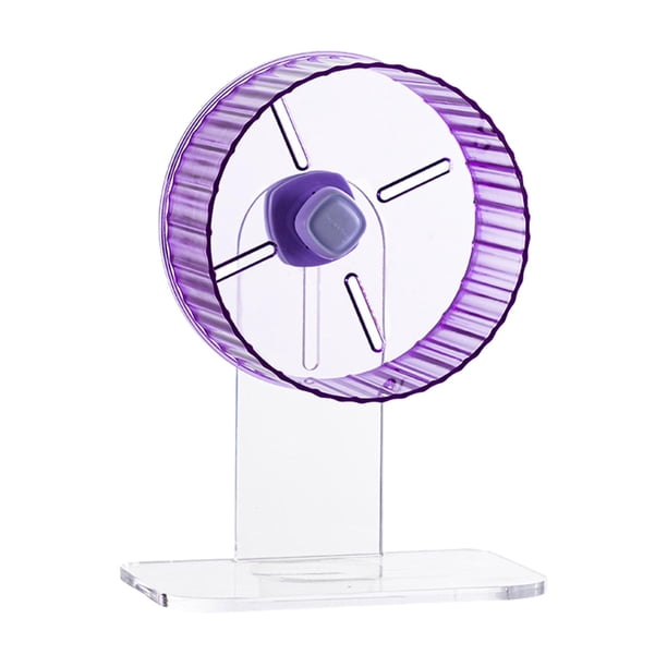 Ruedas de ejercicio para hámster redondas, pequeñas mascotas, juguetes deportivos, accesorios para hámster, silenciosos. Soporte Violeta 21cm