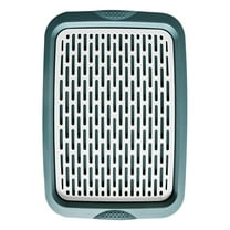 LEDMOMO Green Plastic Double Layer Draining Tray for Home Storage