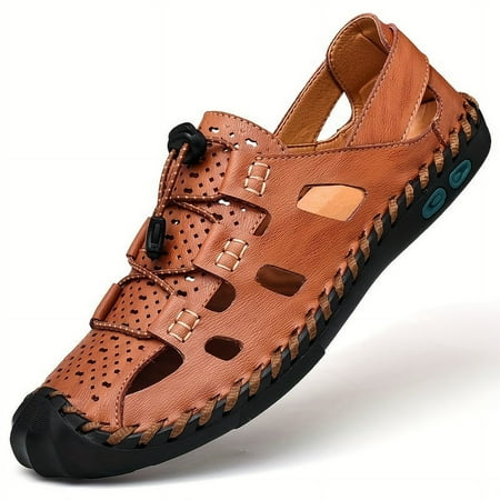

Plus Size Men s Solid Breathable Sandals With Adjustable Buckle Comfy Non Slip Casual Shoes For Men s Outdoor Activities