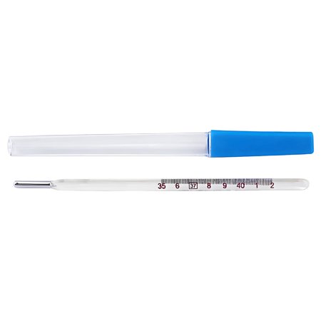 XIRQI Thermometer for Adults,Glass Mercury Thermometer,Triangular Bar Oral Thermometer For Adult,Blue
