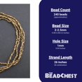 thumbnail image 3 of The Bead Chest Cornerless Cube Beads - Full Strand of Faceted Ethnic Metal Spacers (2mm, Antiqued Brass), 3 of 3