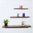 thumbnail image 1 of Davee Set of 3 Modern and Contemporary Antique Walnut Floating Shelf, 1 of 4