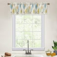 thumbnail image 2 of Skearow Floral Short Window Curtain Kitchen Curtain Scarf Door Cafe Tier Half Window Drapes Blue 53.94 x 17.72 inches(1 Piece), 2 of 6
