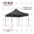 thumbnail image 5 of Toldo Carpa Plegable Reforzada sin Paredes 2x2 m Color Negro, 5 of 5