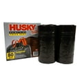 Husky Heavy Duty Trash Bags, 30 Gal, 80 Black Plastic Bags (Unscented
